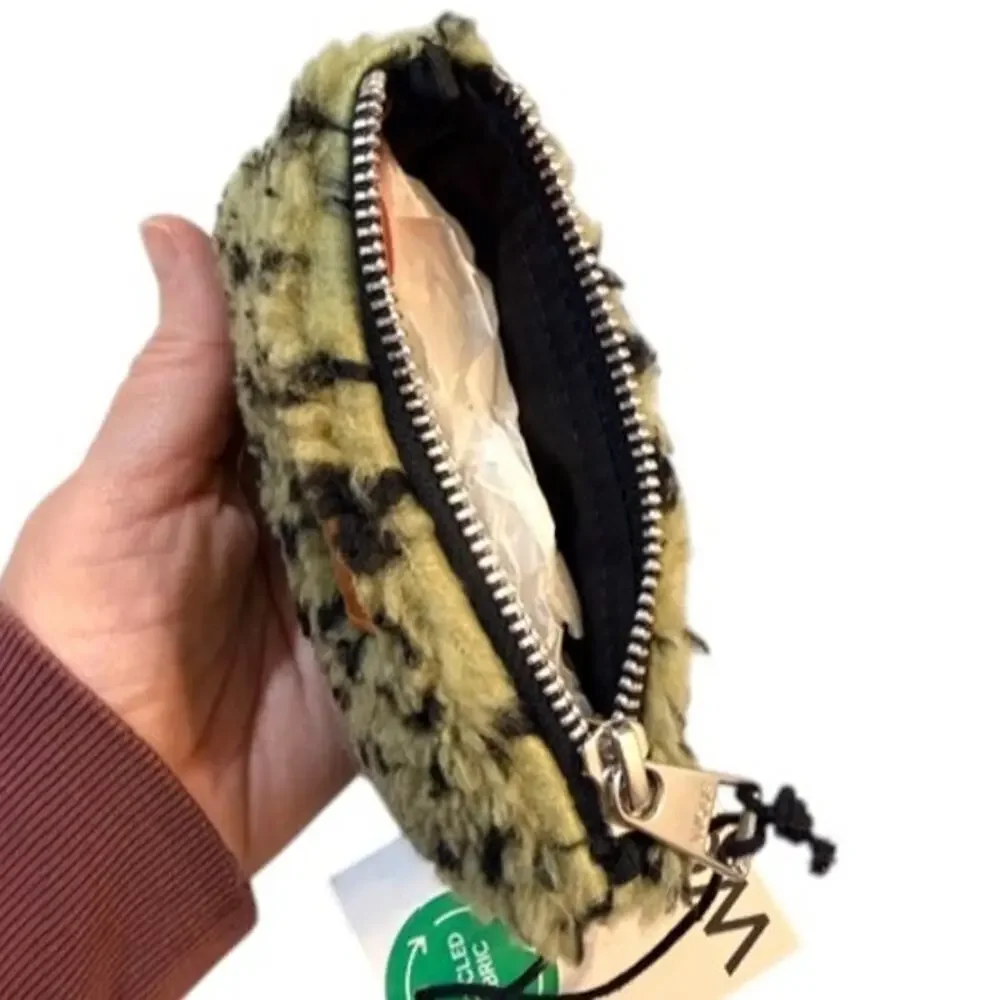 WOUF Olivia Small Pouch Coin Purse Wallet NWT Recycled Leopard Spain
